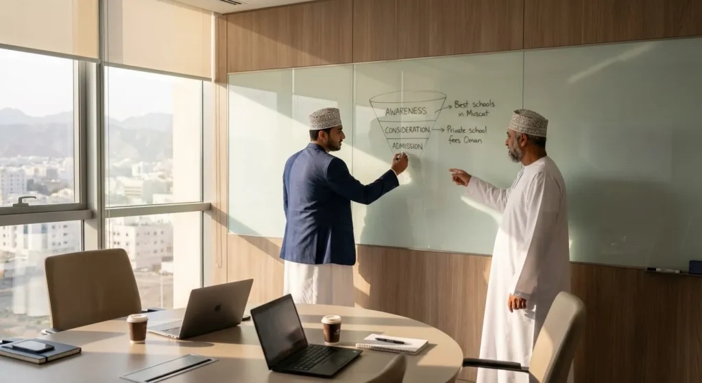 مسار تسجيل سيو المدارس الخاصة لتحويل البحث إلى طلب تسجيل