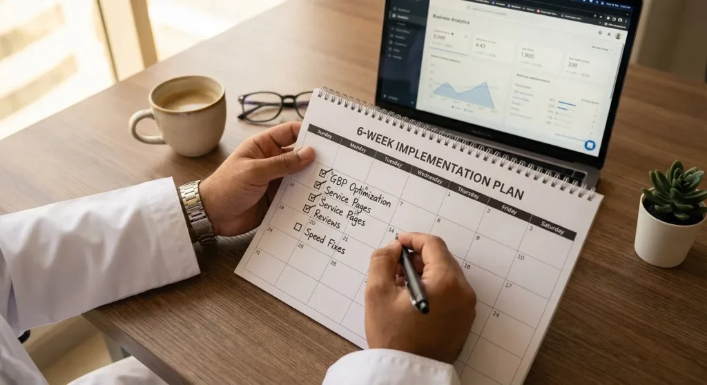 خطة تنفيذ سيو عيادة أسنان خلال 45 يوم لجلب مرضى زراعة الأسنان واللمینت