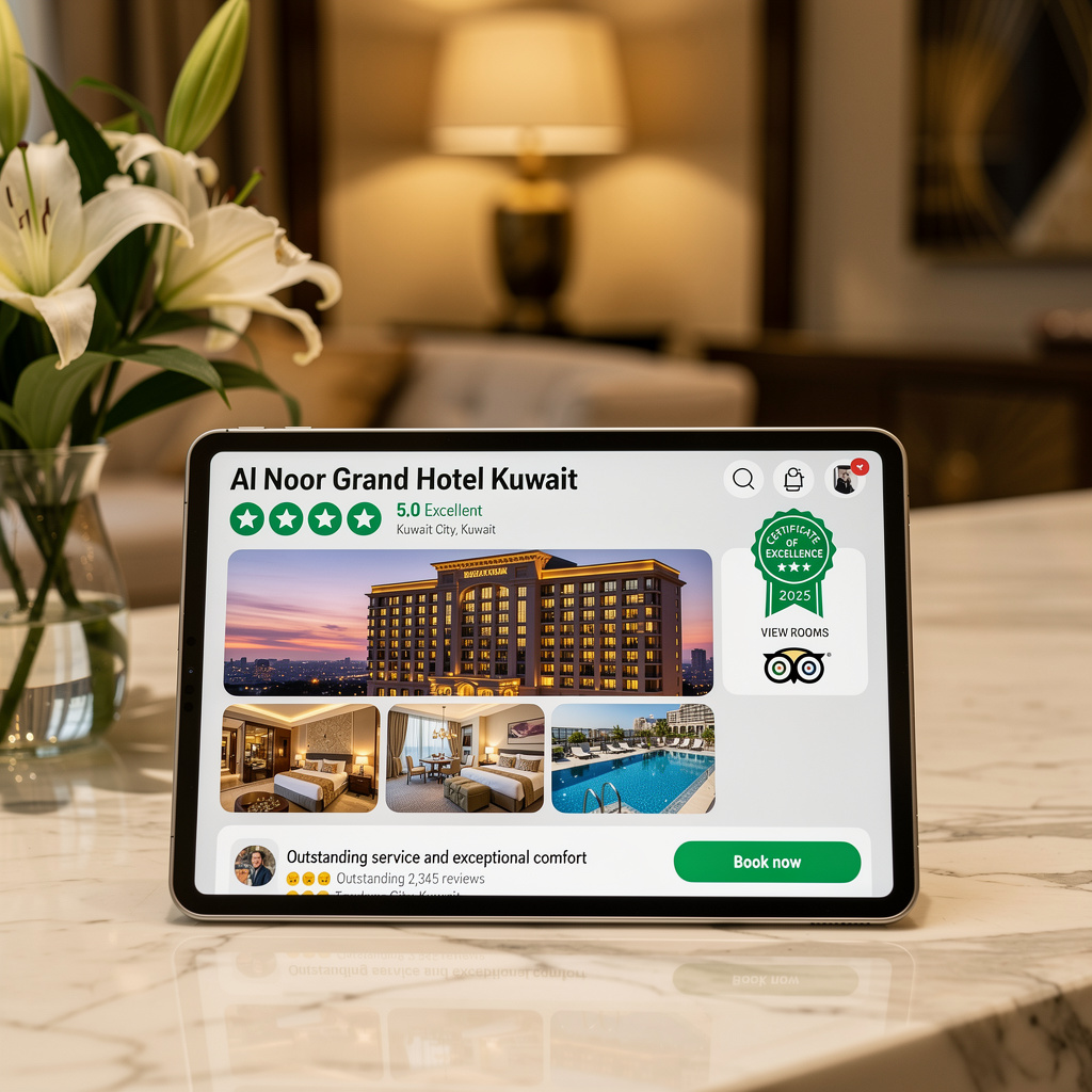 Optimized TripAdvisor profile for a luxury hotel in Kuwait — TripAdvisor optimization services in Kuwait by SEOinGCC