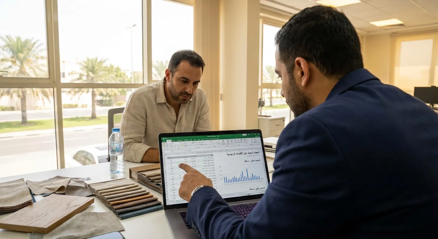 SEO keyword analysis for interior design market in Muscat.