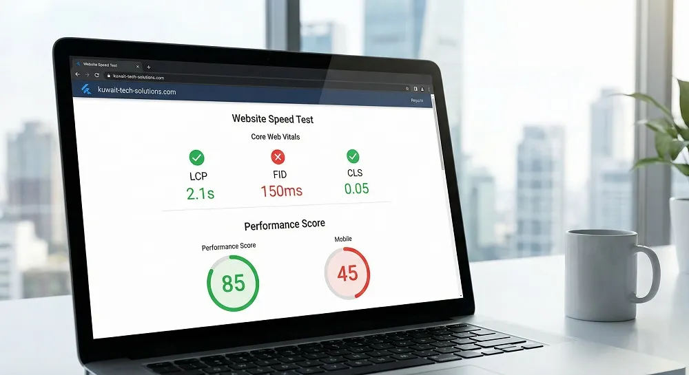 Technical SEO audit dashboard showing website performance metrics — technical SEO services in Kuwait by SEOinGCC