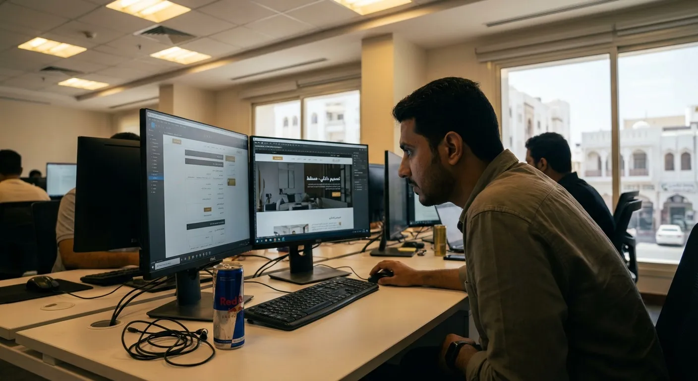 Bilingual Arabic English website development for interior design company Muscat.