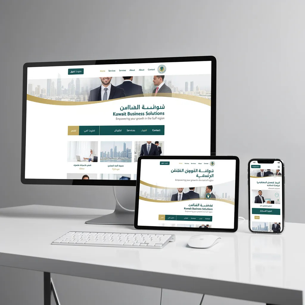 Responsive bilingual Arabic-English WordPress website for a business in Kuwait — web design services in Kuwait by SEOinGCC